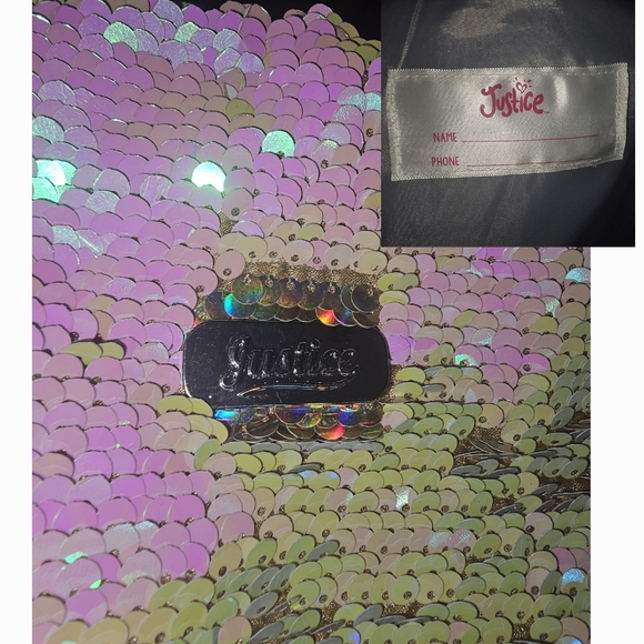 Justice | Flippy Sequin Unicorn Backpack | Size: 16½" x 12" x 6½" - Picture 10 of 15